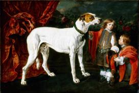 Jan Fyt (Joannes Fijt), Big Dog, dwarf and boy, 1652